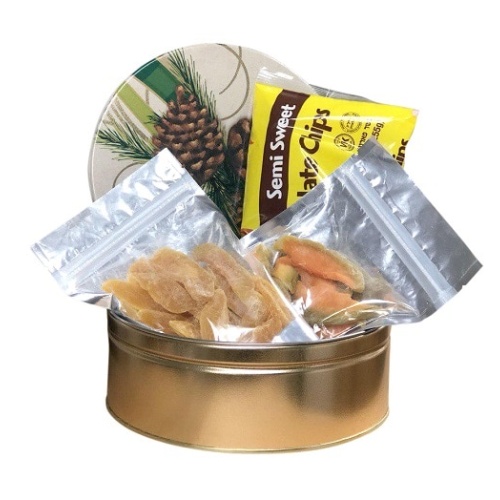 DIY Chocolate Dipped Dried Fruit Tin Can