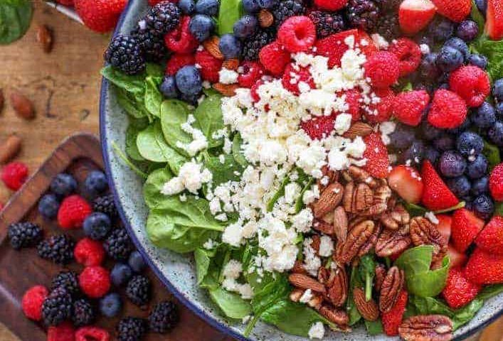 Fruit & Nut Spinach Salad