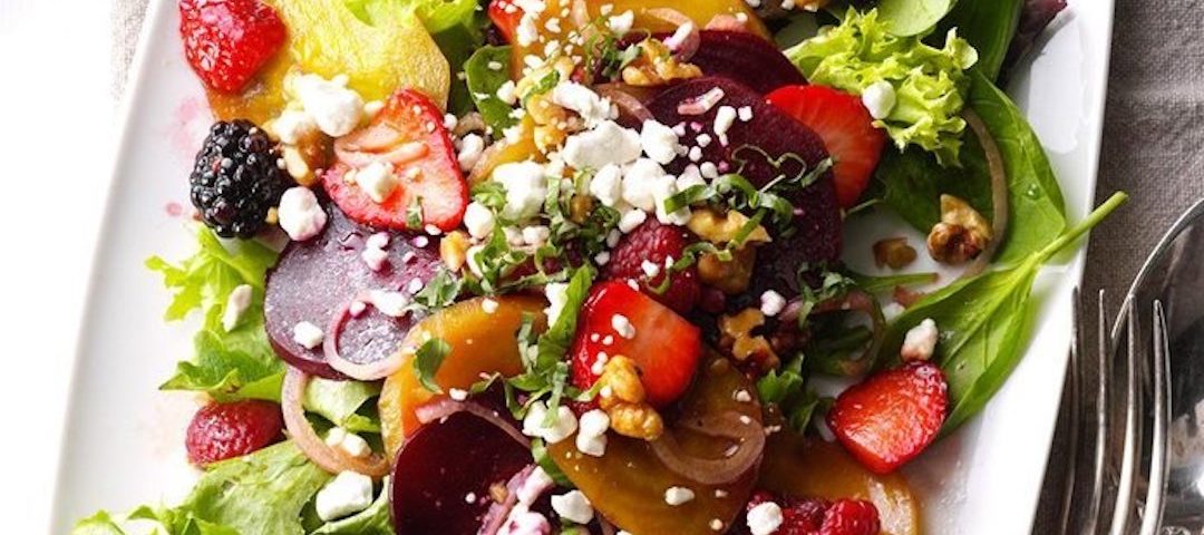 Berry-Beet and Walnut Salad